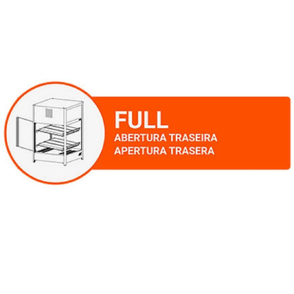 Estufa Salgado Vapor e Luz de LED Abertura Traseira 9 Bandejas Titã