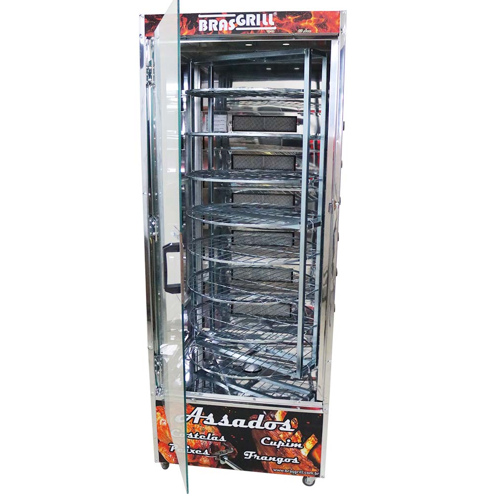 Maquina de Assar Frangos 64 Frangos com Mesa Brasgrill