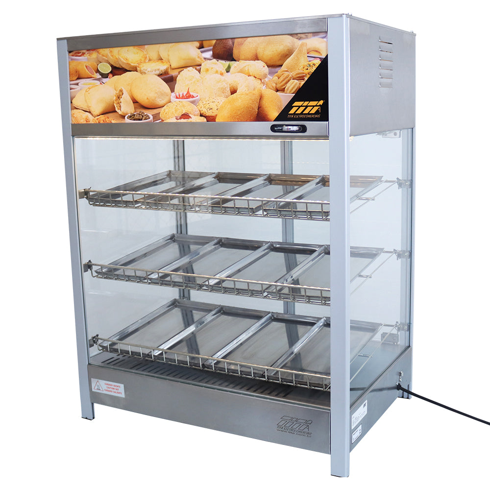 Estufa Salgado Vapor e Luz de LED Abertura Traseira 12 Bandejas Titã