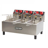 Fritadeira Elétrica 3 Cubas Controle Individual 3 Litros Cada Profissional