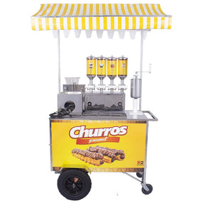 Carrinho de Churros Fritador Elétrico e Gás Masseira Fuso