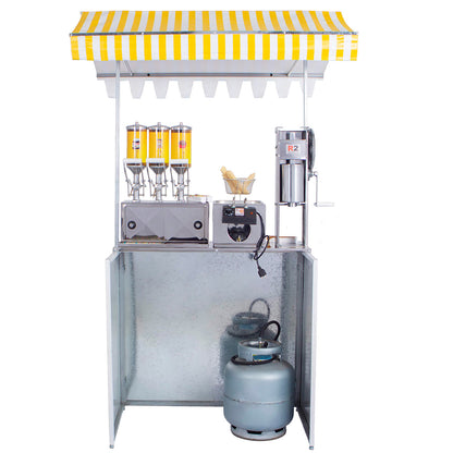 Barraca de Churros Profissional com 3 Doceiras Masseira Engrenagem Elétrica