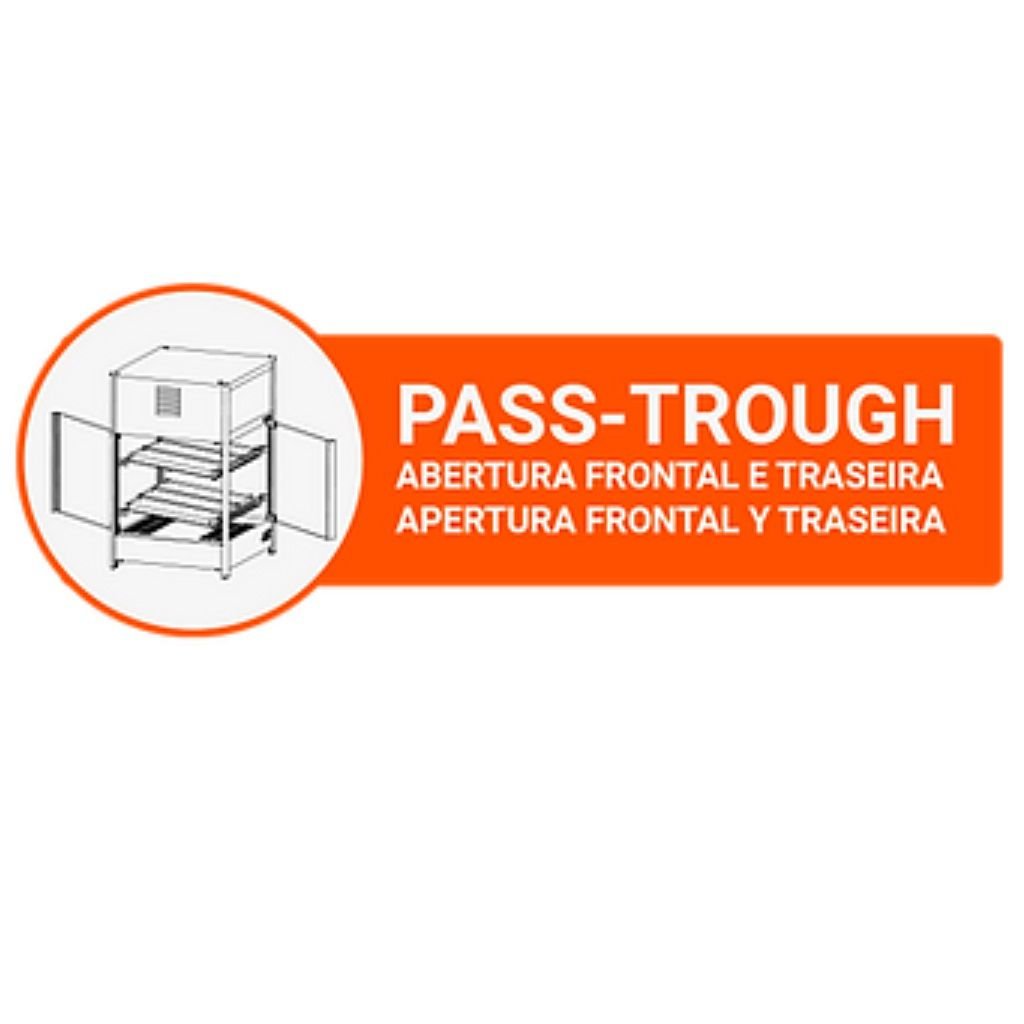 Estufa Salgado Vapor Abre Frente e Traseira 12 Bandejas Titã