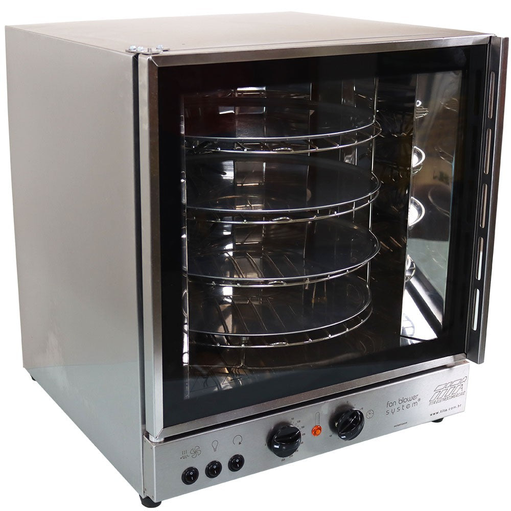 Forno Elétrico Turbo Giratório com 4 Bandejas Profissional