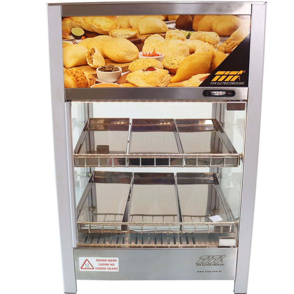 Estufa Salgado Vapor Abre Frente e Traseira 6 Bandejas Titã