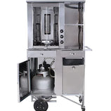 Carrinho de Churrasco Grego com Porta de Vidro