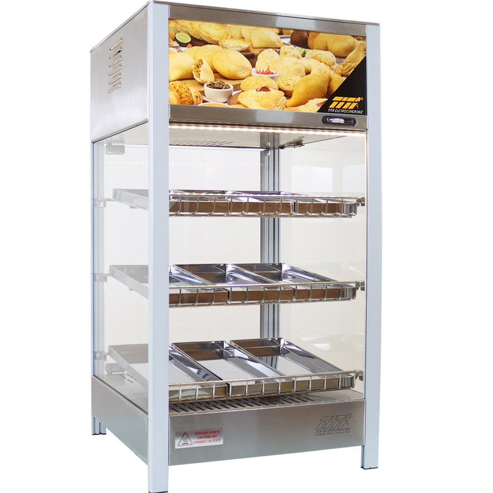 Estufa Salgado Vapor e Luz de LED Abertura Traseira 9 Bandejas Titã