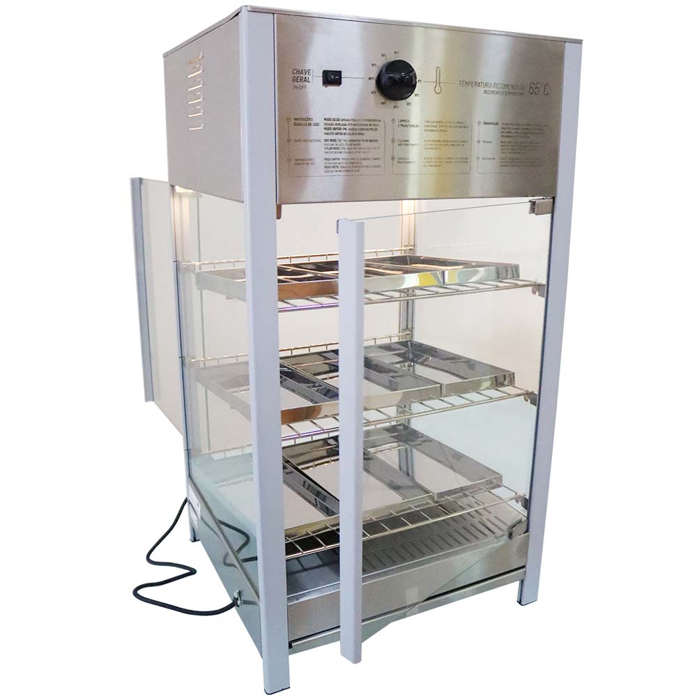 Estufa Salgado Vapor Abre Frente e Traseira 9 Bandejas Titã