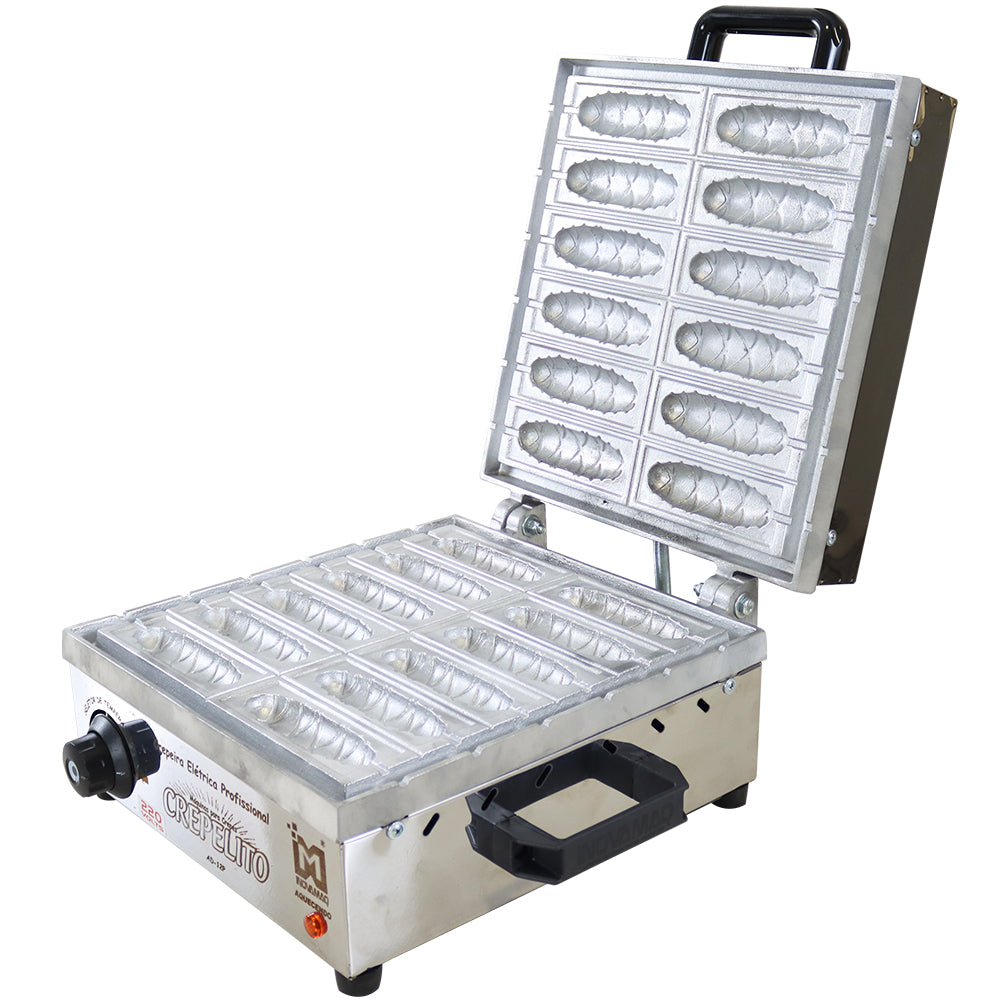 Maquina de Crepe Suíço Palito 12 crepes Profissional