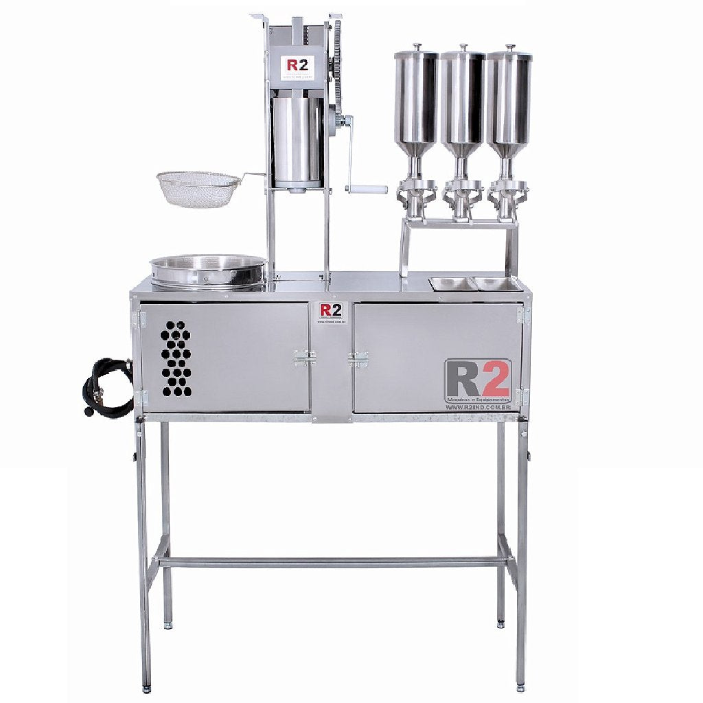 Mesa de Churros Completa com Masseira Lateral Base e Teto