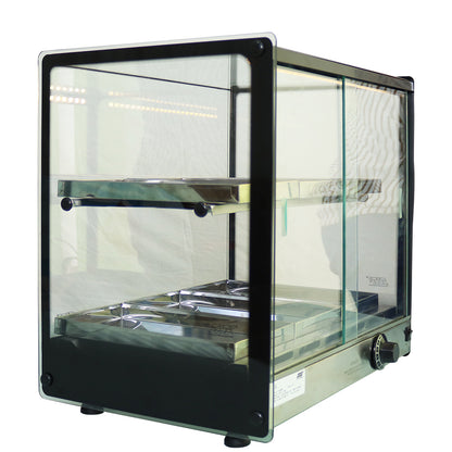 Estufa Salgados com Luz de LED Reta 6 Bandejas Vitrine EVR