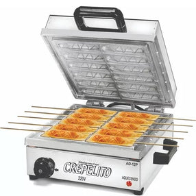 Maquina de Crepe Suíço Palito 12 crepes Profissional