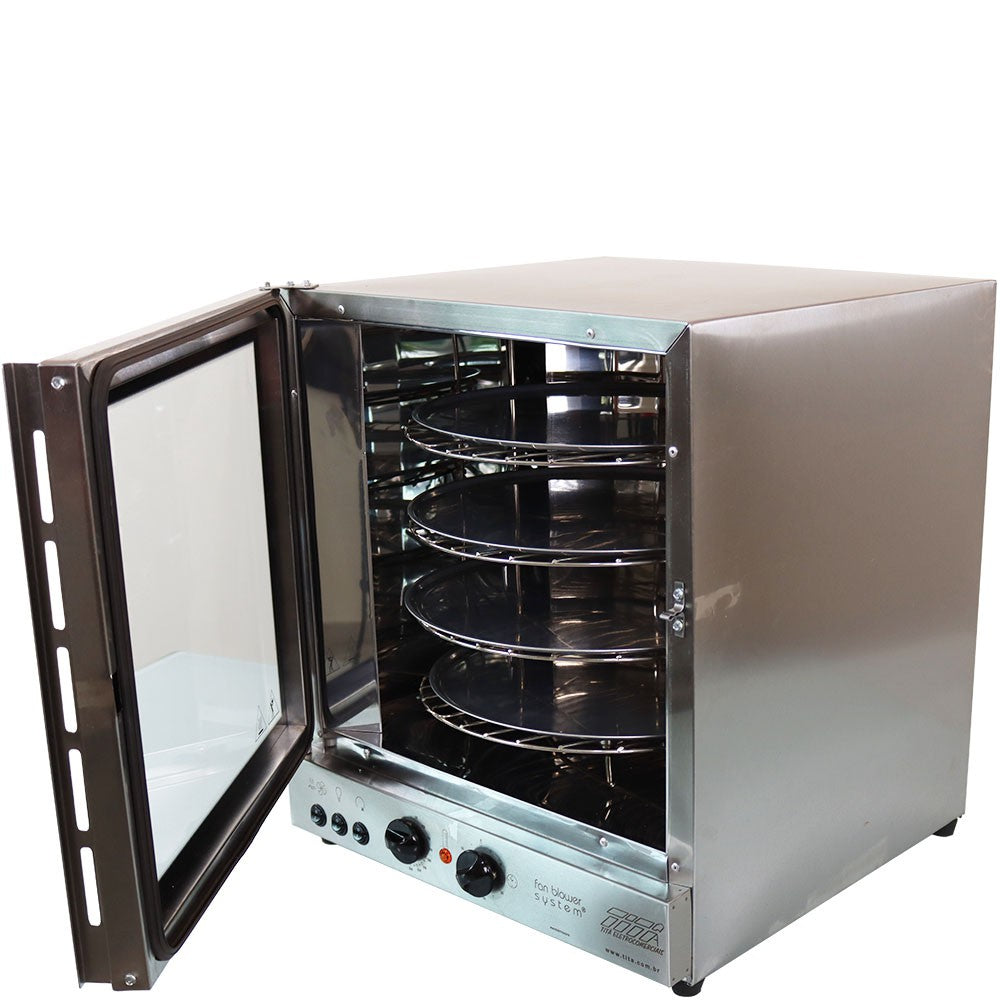 Forno Elétrico Turbo Giratório com 4 Bandejas Profissional