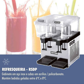 Refresqueira Suqueira Pá 2 Cubas Croydon 30 Litros Maquina de Suco