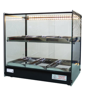 Estufa Salgados com Luz de LED Reta 6 Bandejas Vitrine EVR