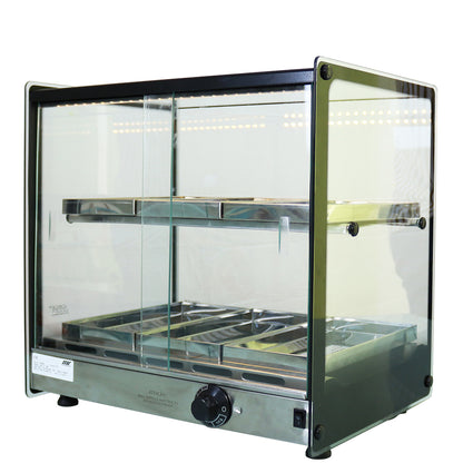 Estufa Salgados com Luz de LED Reta 6 Bandejas Vitrine EVR