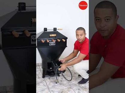 Churrasqueira a Bafo 15kg com 5 espetos Profissional G15