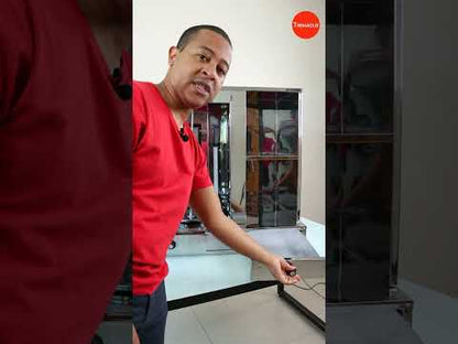 Maquina Churrasco Grego Espeto Manual 3 Queimador com Porta