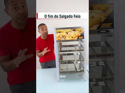 Estufa Salgado Vapor Abre Frente e Traseira 9 Bandejas Titã