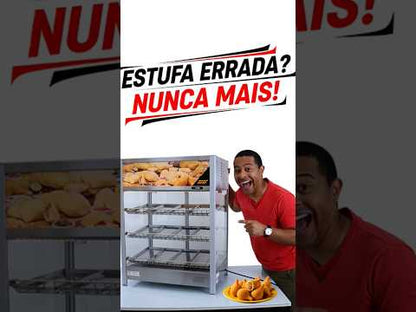 Estufa Salgado Vapor e Luz de LED Abertura Traseira 12 Bandejas Titã