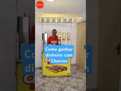 Barraca de Churros Profissional com 3 Doceiras Masseira Engrenagem
