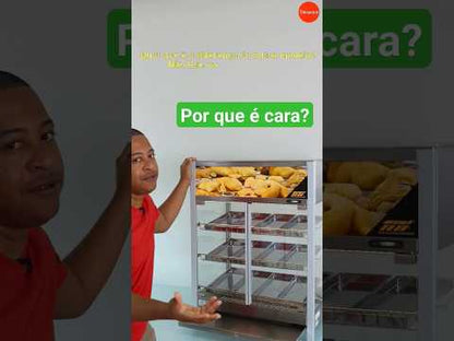 Estufa Salgado Vapor Abre na Frente 12 Bandejas Titã com Led