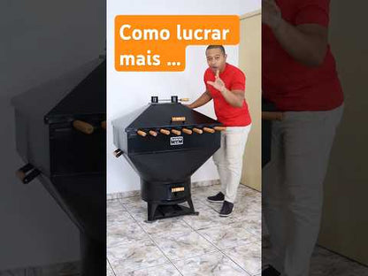 Churrasqueira a Bafo 45kg com 8 espetos Profissional G45