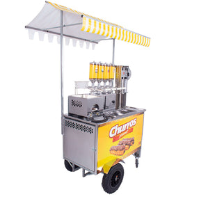 Carrinho de Churros Gourmet Completo 4 Doceiras Profissional Engrenagem