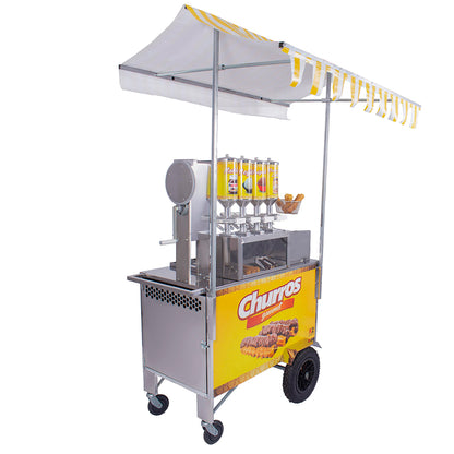 Carrinho de Churros Gourmet Completo 4 Doceiras Profissional Engrenagem